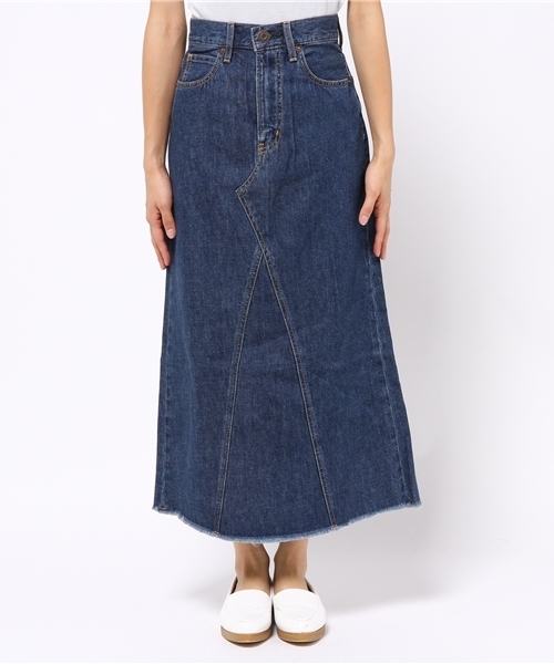 MOUSSY(マウジー)の「REMAKE DENIM LONG SK(デニムスカート・レディース・ライトブルー/ブルー・2/0/1)」の3枚目の写真