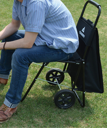 entre square | CHAIRRY　チェア＆キャリー　ブラック(アウトドアグッズ)