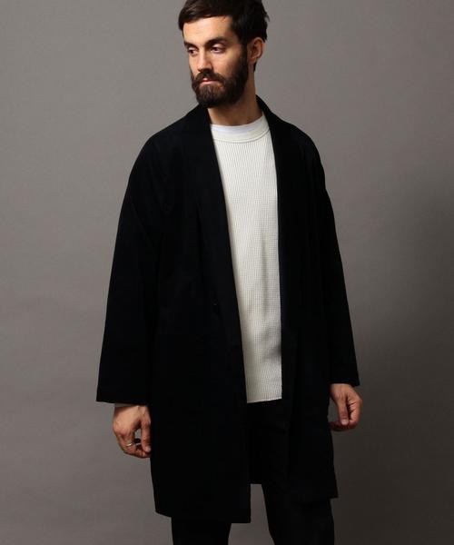 BEAUTY&YOUTH UNITED ARROWS(ビューティーアンドユースユナイテッドアローズ)の「【WEB限定】 by ベルベット ラップコート(チェスターコート・メンズ・ダークグレー/ネイビー・LARGE/MEDIUM)」の2枚目の写真