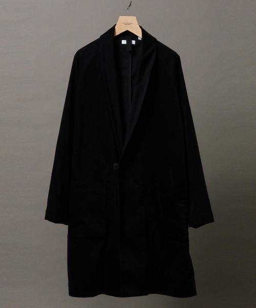 BEAUTY&YOUTH UNITED ARROWS(ビューティーアンドユースユナイテッドアローズ)の「【WEB限定】 by ベルベット ラップコート(チェスターコート・メンズ・ダークグレー/ネイビー・LARGE/MEDIUM)」の4枚目の写真