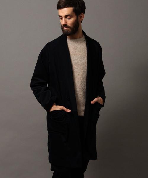 BEAUTY&YOUTH UNITED ARROWS(ビューティーアンドユースユナイテッドアローズ)の「【WEB限定】 by ベルベット ラップコート(チェスターコート・メンズ・ダークグレー/ネイビー・LARGE/MEDIUM)」の8枚目の写真