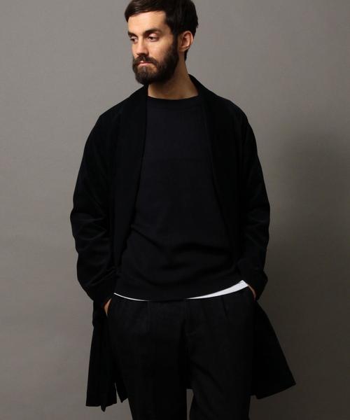BEAUTY&YOUTH UNITED ARROWS(ビューティーアンドユースユナイテッドアローズ)の「【WEB限定】 by ベルベット ラップコート(チェスターコート・メンズ・ダークグレー/ネイビー・LARGE/MEDIUM)」の9枚目の写真