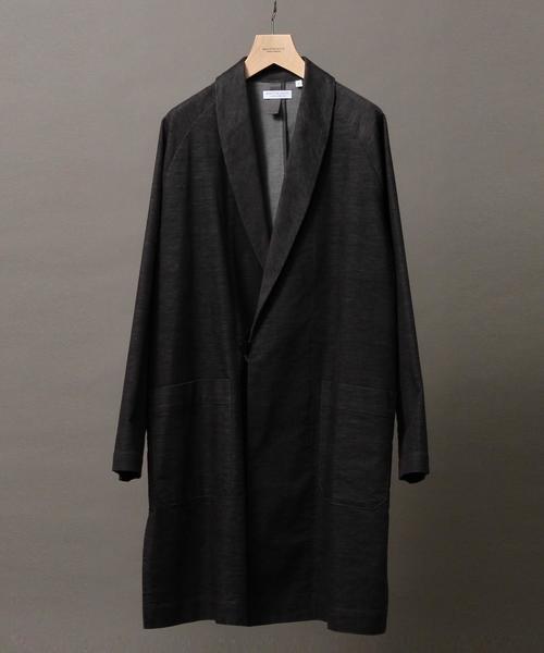 BEAUTY&YOUTH UNITED ARROWS(ビューティーアンドユースユナイテッドアローズ)の「【WEB限定】 by ベルベット ラップコート(チェスターコート・メンズ・ダークグレー/ネイビー・LARGE/MEDIUM)」の3枚目の写真