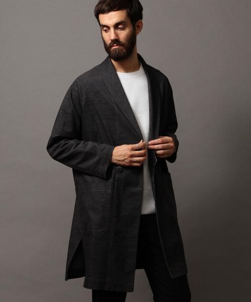 BEAUTY&YOUTH UNITED ARROWS(ビューティーアンドユースユナイテッドアローズ)の「【WEB限定】 by ベルベット ラップコート(チェスターコート・メンズ・ダークグレー/ネイビー・LARGE/MEDIUM)」の12枚目の写真