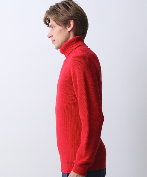 ABAHOUSE（アバハウス）の「ホールガーメントタートルネック（ニット/セーター・メンズ・レッド/ブラウン/オフホワイト/ブラック・46/44/48）」の15枚目の写真