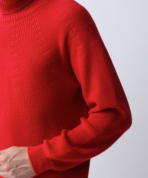 ABAHOUSE（アバハウス）の「ホールガーメントタートルネック（ニット/セーター・メンズ・レッド/ブラウン/オフホワイト/ブラック・46/44/48）」の11枚目の写真