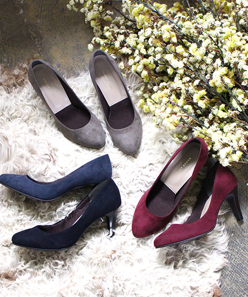 JELLY BEANS(ジェリービーンズ)の「【Made in Japan】プレーンヒートパンプス(774-7306)JELLY BEANS(ジェリービーンズ)(パンプス・レディース・ブラック/ワイン/ブラック系その他/ネイビー/グレー・23/22.5/24/24.5/23.5)」の1枚目の写真