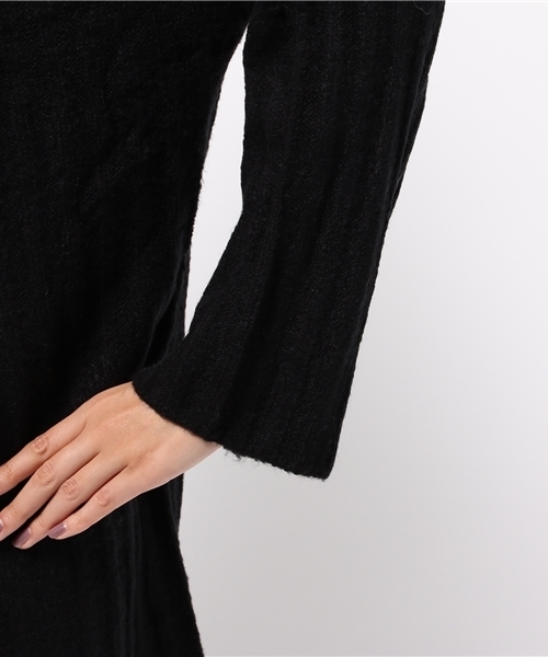 Re:EDIT（リエディ）の「[リエディ]フード付きブークレPUリブニットコート/コーディガン/アウター/カーディガン（カーディガン/ボレロ・レディース・グレー/ブラック/アイボリー/ピンクベージュ・LARGE/MEDIUM）」の10枚目の写真