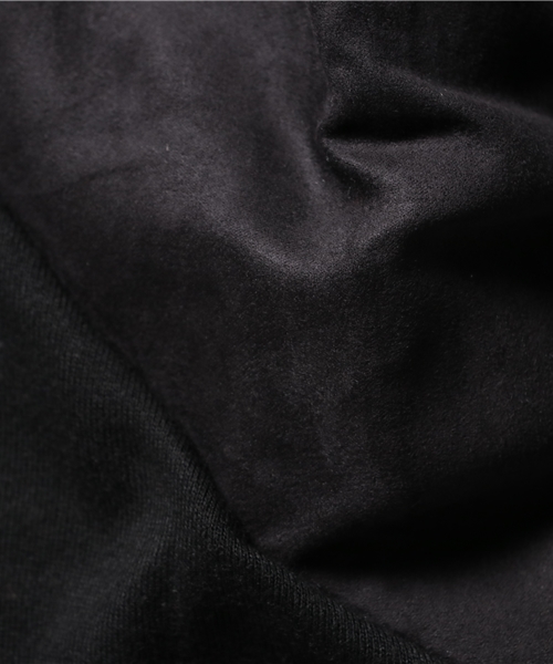 VENCEEXCHANGE（ヴァンスエクスチェンジ）の「裏毛スエード切替パーカープルオーバー（パーカー・メンズ・ブラック/グレー・MEDIUM/LARGE）」の8枚目の写真