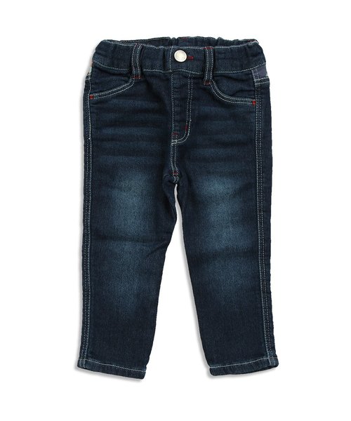 BREEZE(ブリーズ)の「スキニーデニムパンツ(10分丈)(デニムパンツ・キッズ・ネイビー/イエロー/グリーン/ブルー/オレンジ/パープル・140/95/100/120/130/80/90/110)」の3枚目の写真