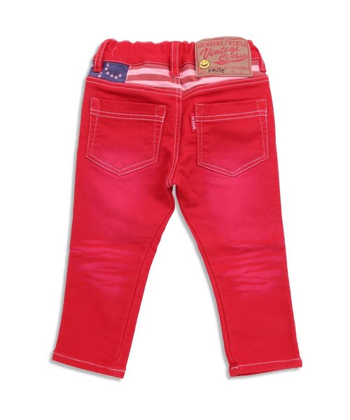 BREEZE(ブリーズ)の「スキニーデニムパンツ(10分丈)(デニムパンツ・キッズ・ネイビー/イエロー/グリーン/ブルー/オレンジ/パープル・140/95/100/120/130/80/90/110)」の21枚目の写真