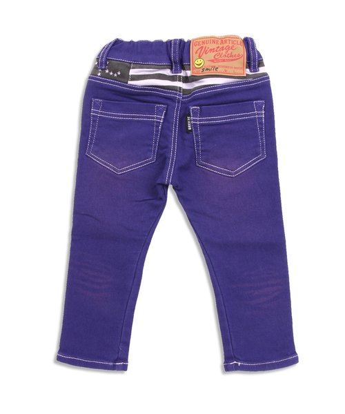 BREEZE(ブリーズ)の「スキニーデニムパンツ(10分丈)(デニムパンツ・キッズ・ネイビー/イエロー/グリーン/ブルー/オレンジ/パープル・140/95/100/120/130/80/90/110)」の10枚目の写真