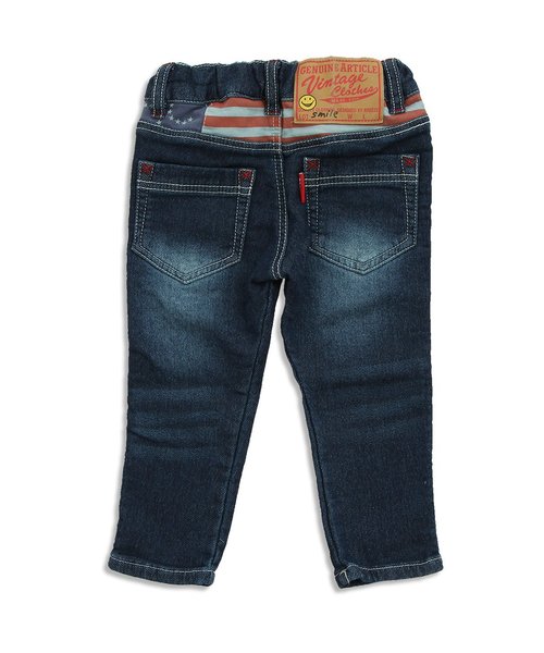 BREEZE(ブリーズ)の「スキニーデニムパンツ(10分丈)(デニムパンツ・キッズ・ネイビー/イエロー/グリーン/ブルー/オレンジ/パープル・140/95/100/120/130/80/90/110)」の9枚目の写真