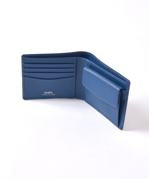 SHIPS(シップス)の「SHIPS:【SAFFIANO LEATHER】 イタリアンレザー 2つ折 財布(財布・メンズ・ブラック/ベージュ/ネイビー/ブルー/ホワイト/ブラウン/グリーン/コバルトブルー/イエロー/レッド/インディゴブルー/ライトブルー/オレンジ/ダークグリーン/ダークグレー・ONE SIZE)」の12枚目の写真