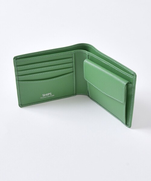 SHIPS(シップス)の「SHIPS:【SAFFIANO LEATHER】 イタリアンレザー 2つ折 財布(財布・メンズ・ブラック/ベージュ/ネイビー/ブルー/ホワイト/ブラウン/グリーン/コバルトブルー/イエロー/レッド/インディゴブルー/ライトブルー/オレンジ/ダークグリーン/ダークグレー・ONE SIZE)」の7枚目の写真