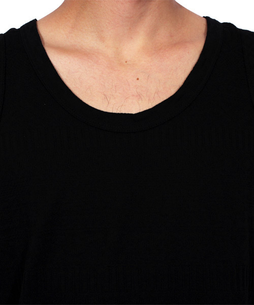 ８(eight)（エイト）の「ロング丈 タンクトップ ジャガード柄（タンクトップ・メンズ・ブラック/ホワイト/カーキ・MEDIUM/LARGE/X-LARGE）」の9枚目の写真