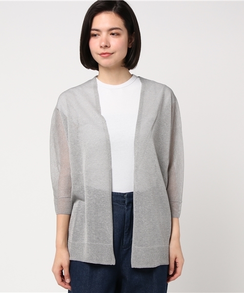 LBC（エルビーシー）の「12Gリネンレーヨンドルマンカーディガン    （カーディガン/ボレロ・レディース・ブラック/ライトグレー/オフホワイト・LARGE/MEDIUM）」の10枚目の写真