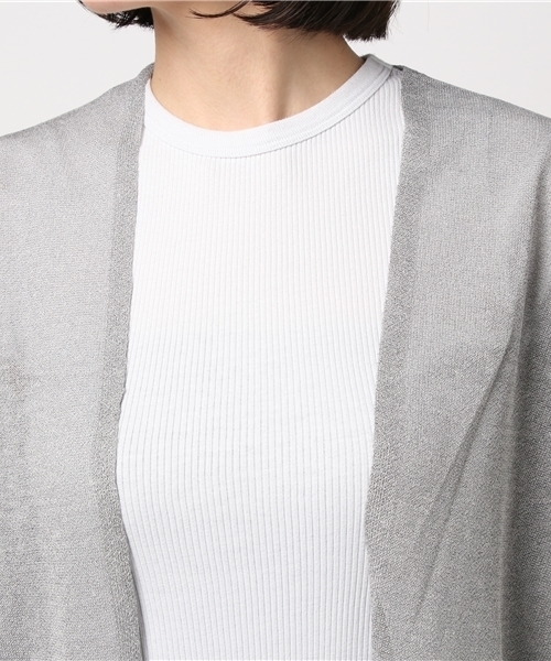 LBC（エルビーシー）の「12Gリネンレーヨンドルマンカーディガン    （カーディガン/ボレロ・レディース・ブラック/ライトグレー/オフホワイト・LARGE/MEDIUM）」の5枚目の写真