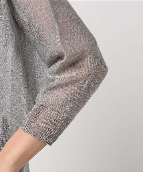 LBC（エルビーシー）の「12Gリネンレーヨンドルマンカーディガン    （カーディガン/ボレロ・レディース・ブラック/ライトグレー/オフホワイト・LARGE/MEDIUM）」の6枚目の写真