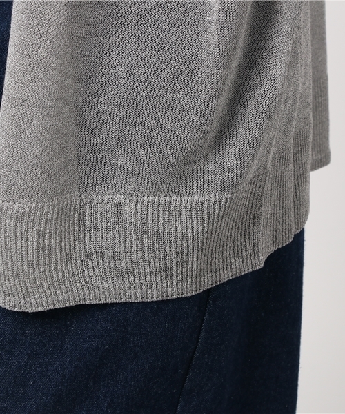 LBC（エルビーシー）の「12Gリネンレーヨンドルマンカーディガン    （カーディガン/ボレロ・レディース・ブラック/ライトグレー/オフホワイト・LARGE/MEDIUM）」の7枚目の写真