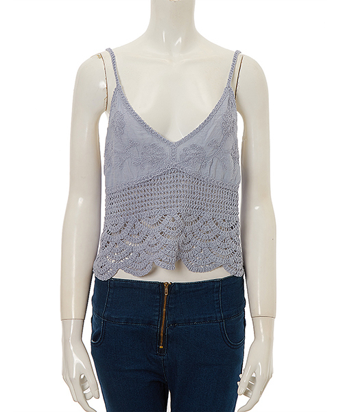 fifth(フィフス)の「レースデザインキャミソール(キャミソール・レディース・ピンク/キャメル/サックスブルー/ベージュ/ホワイト・MEDIUM)」の6枚目の写真