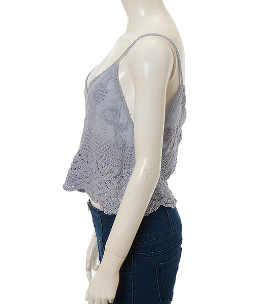 fifth(フィフス)の「レースデザインキャミソール(キャミソール・レディース・ピンク/キャメル/サックスブルー/ベージュ/ホワイト・MEDIUM)」の7枚目の写真