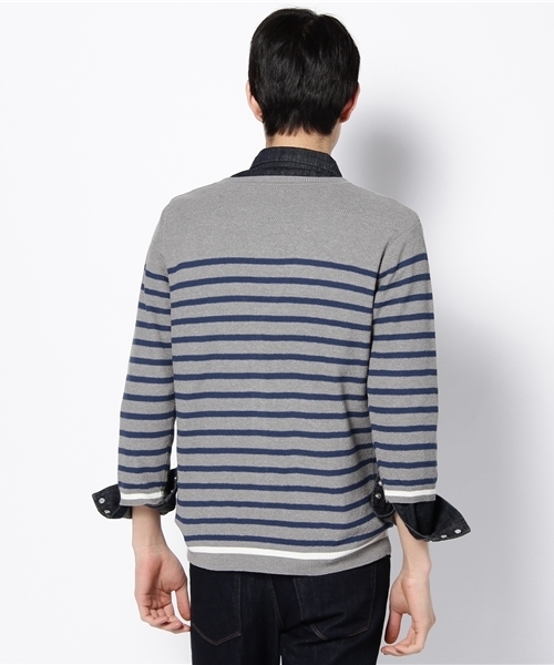 JOURNAL STANDARD(ジャーナルスタンダード)の「マリンボーダーカーデ △(カーディガン/ボレロ・メンズ・ホワイト系その他/グレー/ネイビー・MEDIUM/LARGE)」の8枚目の写真