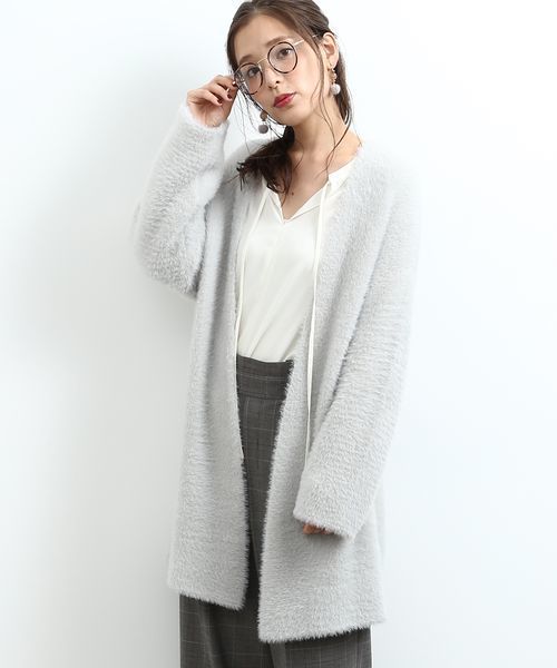 Rope Picnic ロペピクニック の フェザーヤーンコーディガン カーディガン ボレロ Wear