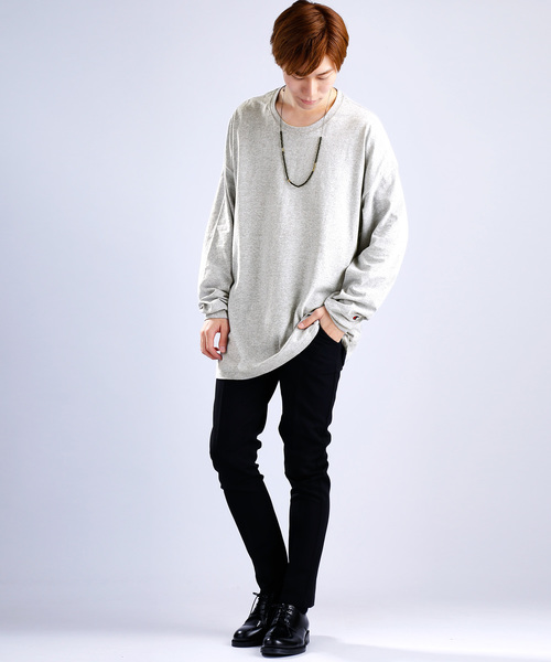 Champion（チャンピオン）の「Champion Authentic T-SHIRTS/ チャンピオン コットン Tシャツ ビッグシルエット (ロングスリーブ)（Tシャツ/カットソー・メンズ・ホワイト/ブラック/ネイビー/グレー/レッド/ロイヤルブルー・XL/XXL）」の18枚目の写真