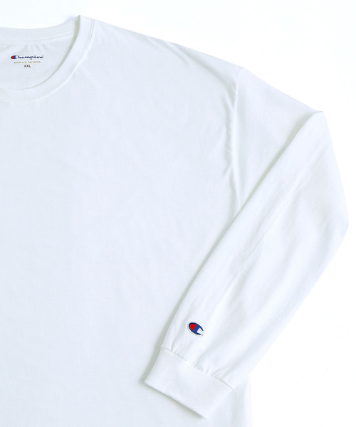 Champion（チャンピオン）の「Champion Authentic T-SHIRTS/ チャンピオン コットン Tシャツ ビッグシルエット (ロングスリーブ)（Tシャツ/カットソー・メンズ・ホワイト/ブラック/ネイビー/グレー/レッド/ロイヤルブルー・XL/XXL）」の22枚目の写真