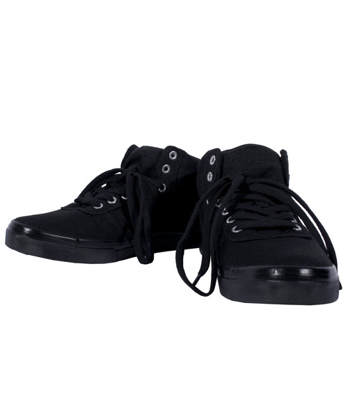 8(eight)(エイト)の「ミドルカット デニムスニーカー キャンバス(スニーカー・メンズ・ブラック/グレー/インディゴブルー・25.5cm/26.5cm/25.0cm/26.0cm/27.0cm/28.0cm)」の2枚目の写真