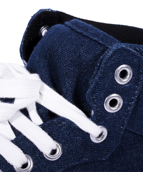 8(eight)(エイト)の「ミドルカット デニムスニーカー キャンバス(スニーカー・メンズ・ブラック/グレー/インディゴブルー・25.5cm/26.5cm/25.0cm/26.0cm/27.0cm/28.0cm)」の18枚目の写真