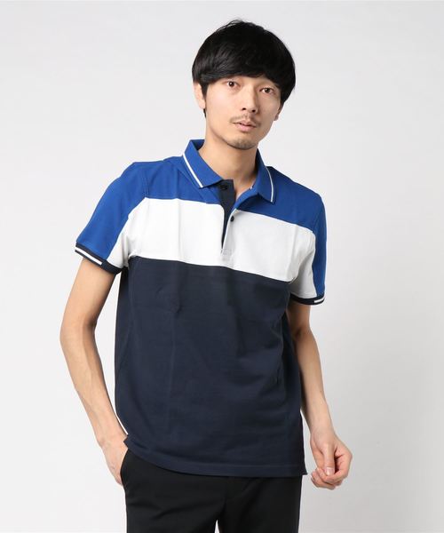AIGLE（エーグル）の「ラリーポロ（ポロシャツ・メンズ・レッド/ダークネイビー・LARGE/MEDIUM/X-LARGE）」の2枚目の写真
