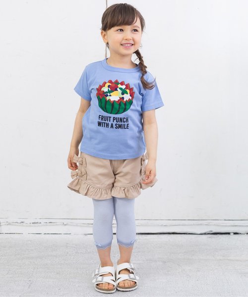 BREEZE(ブリーズ)の「ネット限定4色2柄たべものTシャツ(Tシャツ/カットソー・キッズ・グレー/サックスブルー/ピンク/イエロー・100/110/120/130/140/80/90/95)」の11枚目の写真