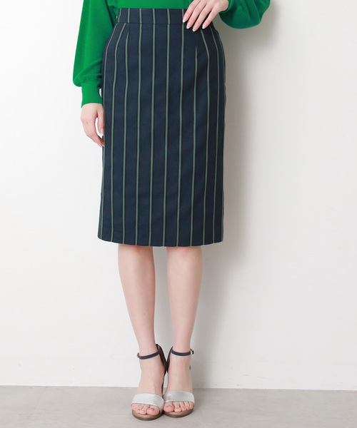 N.（N. Natural Beauty Basic）（エヌエヌナチュラルビューティーベーシック）の「◆麻ストライプタイトスカート（スカート・レディース・ベージュ系その他/ブルー系その他・MEDIUM）」の12枚目の写真