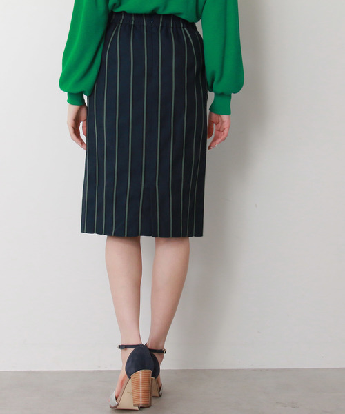 N.（N. Natural Beauty Basic）（エヌエヌナチュラルビューティーベーシック）の「◆麻ストライプタイトスカート（スカート・レディース・ベージュ系その他/ブルー系その他・MEDIUM）」の14枚目の写真