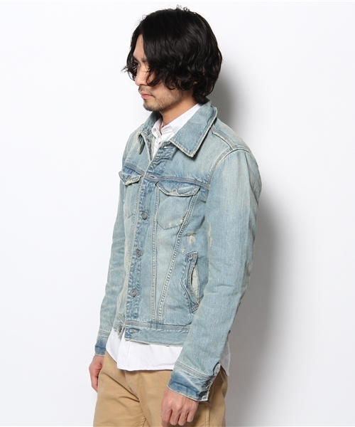 goa(ゴア)の「セルビッチブロークンデニムJK(デニムジャケット・メンズ・ブラック/インディゴブルー・1/2)」の5枚目の写真