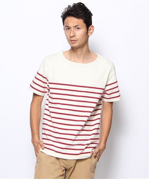 WEGO（ウィゴー）の「WEGO/パネルボーダーTee（S）（Tシャツ/カットソー・メンズ・ネイビー/ブルー系その他/ロイヤルブルー/レッド/トリコロール・MEDIUM/LARGE）」の4枚目の写真