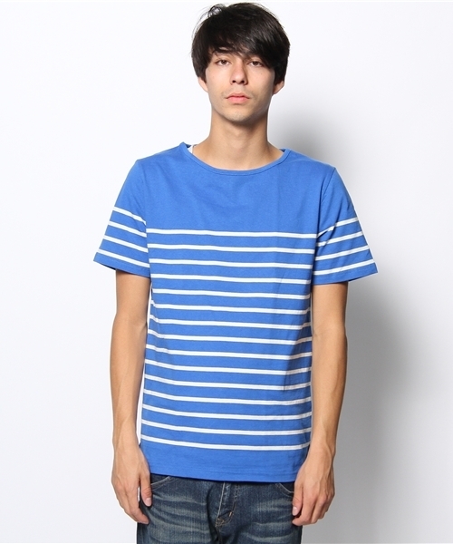 WEGO（ウィゴー）の「WEGO/パネルボーダーTee（S）（Tシャツ/カットソー・メンズ・ネイビー/ブルー系その他/ロイヤルブルー/レッド/トリコロール・MEDIUM/LARGE）」の6枚目の写真