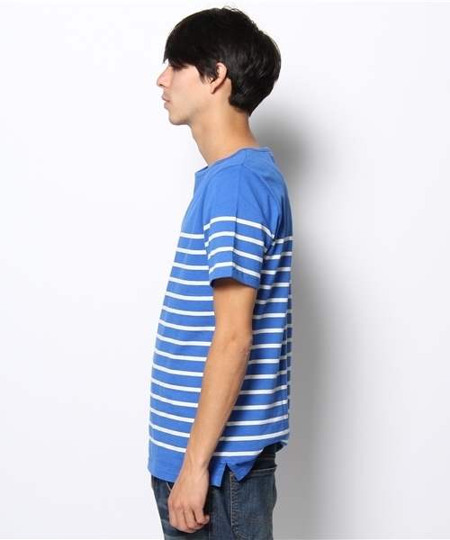 WEGO（ウィゴー）の「WEGO/パネルボーダーTee（S）（Tシャツ/カットソー・メンズ・ネイビー/ブルー系その他/ロイヤルブルー/レッド/トリコロール・MEDIUM/LARGE）」の7枚目の写真