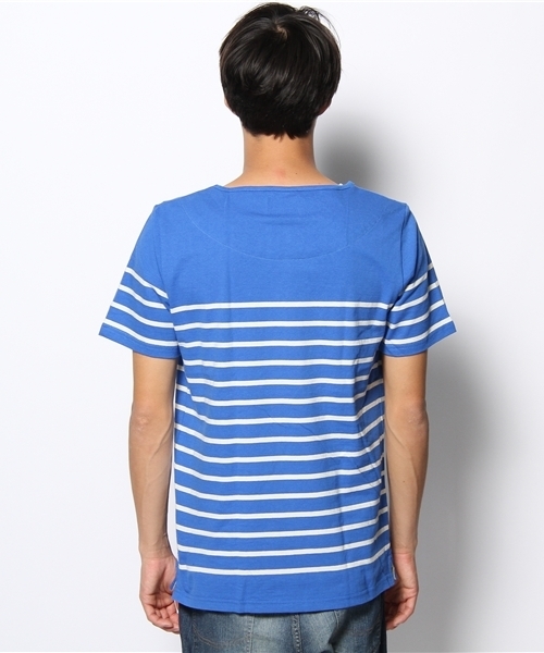 WEGO（ウィゴー）の「WEGO/パネルボーダーTee（S）（Tシャツ/カットソー・メンズ・ネイビー/ブルー系その他/ロイヤルブルー/レッド/トリコロール・MEDIUM/LARGE）」の8枚目の写真