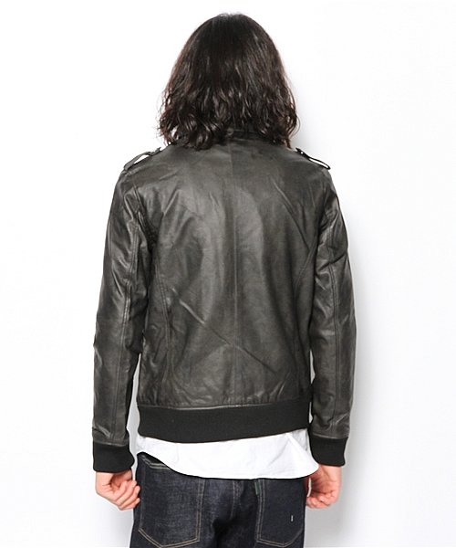 WEGO(ウィゴー)の「WEGO/フェイクレザーシングルライダースジャケット(ライダースジャケット・メンズ・ブラック/ブルー・MEDIUM/LARGE)」の5枚目の写真