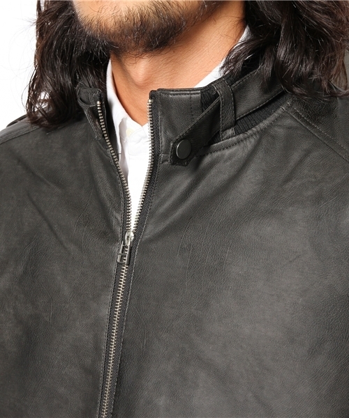 WEGO(ウィゴー)の「WEGO/フェイクレザーシングルライダースジャケット(ライダースジャケット・メンズ・ブラック/ブルー・MEDIUM/LARGE)」の7枚目の写真