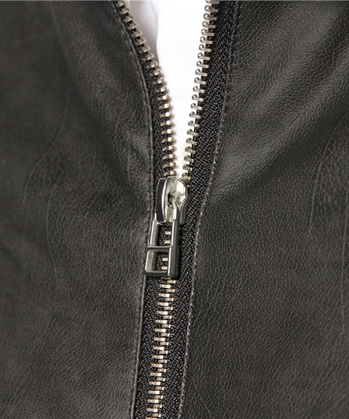 WEGO(ウィゴー)の「WEGO/フェイクレザーシングルライダースジャケット(ライダースジャケット・メンズ・ブラック/ブルー・MEDIUM/LARGE)」の10枚目の写真