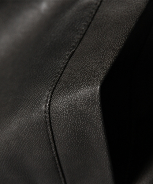 WEGO(ウィゴー)の「WEGO/フェイクレザーシングルライダースジャケット(ライダースジャケット・メンズ・ブラック/ブルー・MEDIUM/LARGE)」の12枚目の写真