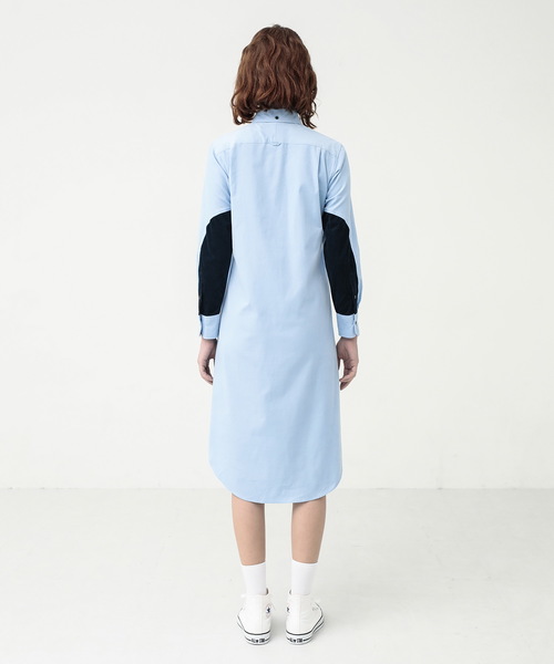 koe×THOM BROWNE（コエトムブラウン）の「WOMENS SHIRTDRESS（シャツワンピース・レディース・レッド/ブルー・MEDIUM/SMALL/LARGE）」の8枚目の写真