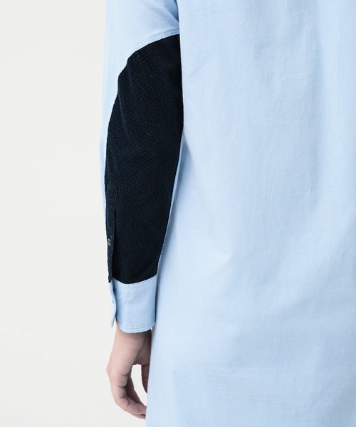 koe×THOM BROWNE（コエトムブラウン）の「WOMENS SHIRTDRESS（シャツワンピース・レディース・レッド/ブルー・MEDIUM/SMALL/LARGE）」の9枚目の写真