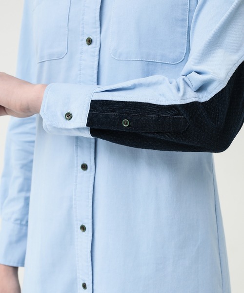 koe×THOM BROWNE（コエトムブラウン）の「WOMENS SHIRTDRESS（シャツワンピース・レディース・レッド/ブルー・MEDIUM/SMALL/LARGE）」の11枚目の写真