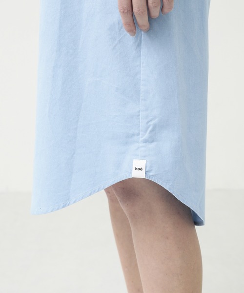 koe×THOM BROWNE（コエトムブラウン）の「WOMENS SHIRTDRESS（シャツワンピース・レディース・レッド/ブルー・MEDIUM/SMALL/LARGE）」の12枚目の写真