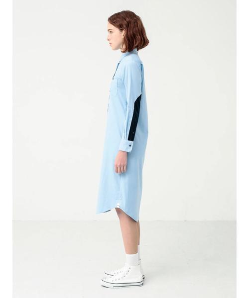 koe×THOM BROWNE（コエトムブラウン）の「WOMENS SHIRTDRESS（シャツワンピース・レディース・レッド/ブルー・MEDIUM/SMALL/LARGE）」の17枚目の写真